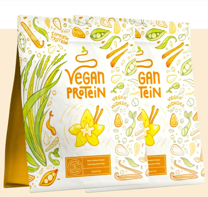 Veganes Protein (Vanille) 40 Portionen - (2 x 600 g)