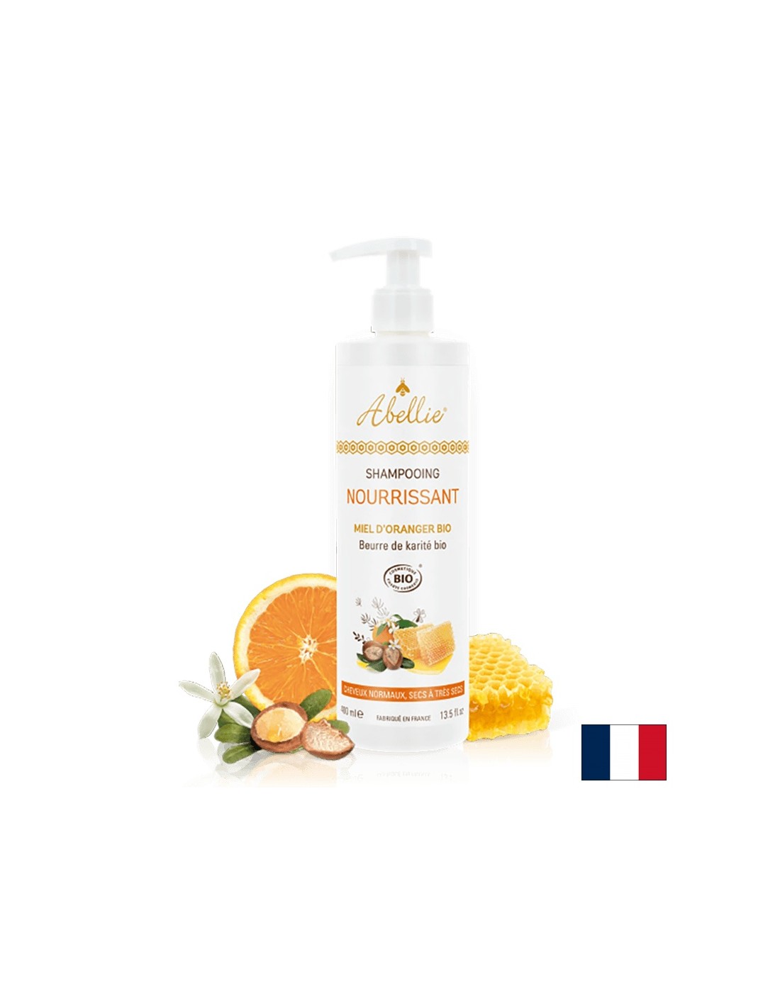 Pflegendes Shampoo mit Orangenblütenhonig und Sheabutter, 400 ml