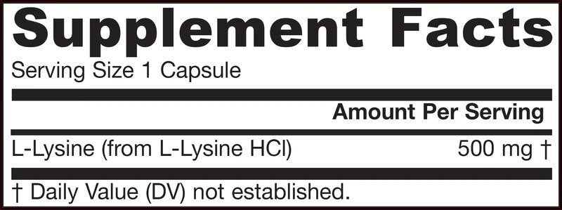 L -Lysin 500 mg - 100 Kapseln