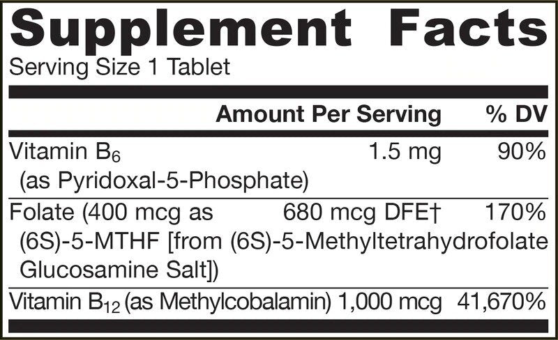 Methyl B -12 1000 MCG & Methylfolat 400 mcg - 100 kaubare Tabletten