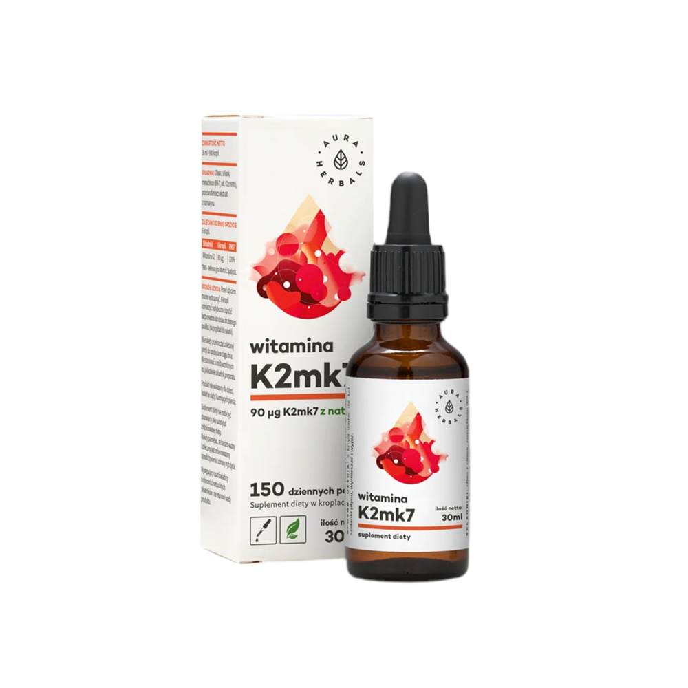 Verbessert die Knochendichte - Vitamin K2 (MK7), 30 ml Tropfen <tc>Aura Herbals</tc>