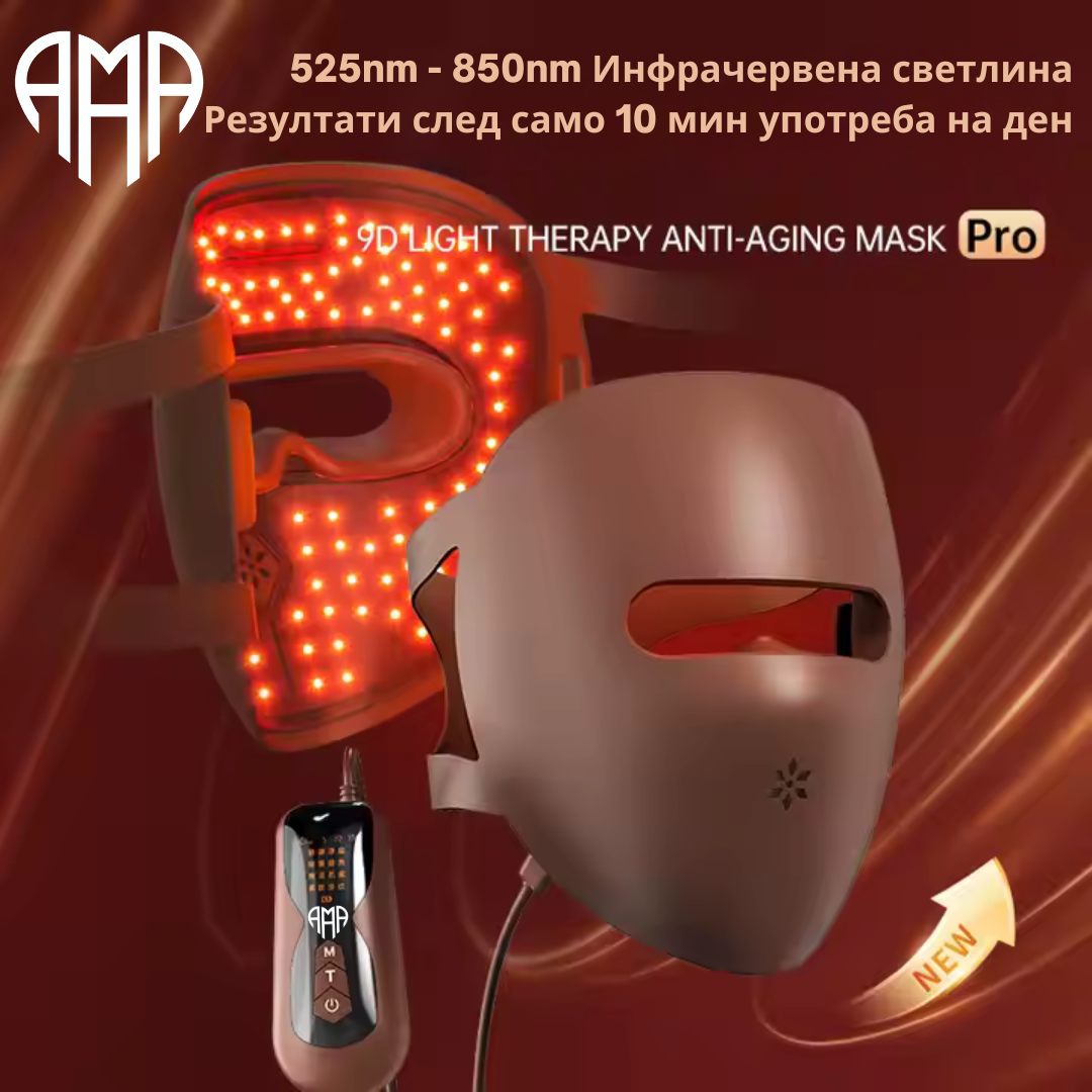 4D-LED-Gesichtsmaske mit Photonentherapie – 82 LEDs x 4 Lichtarten