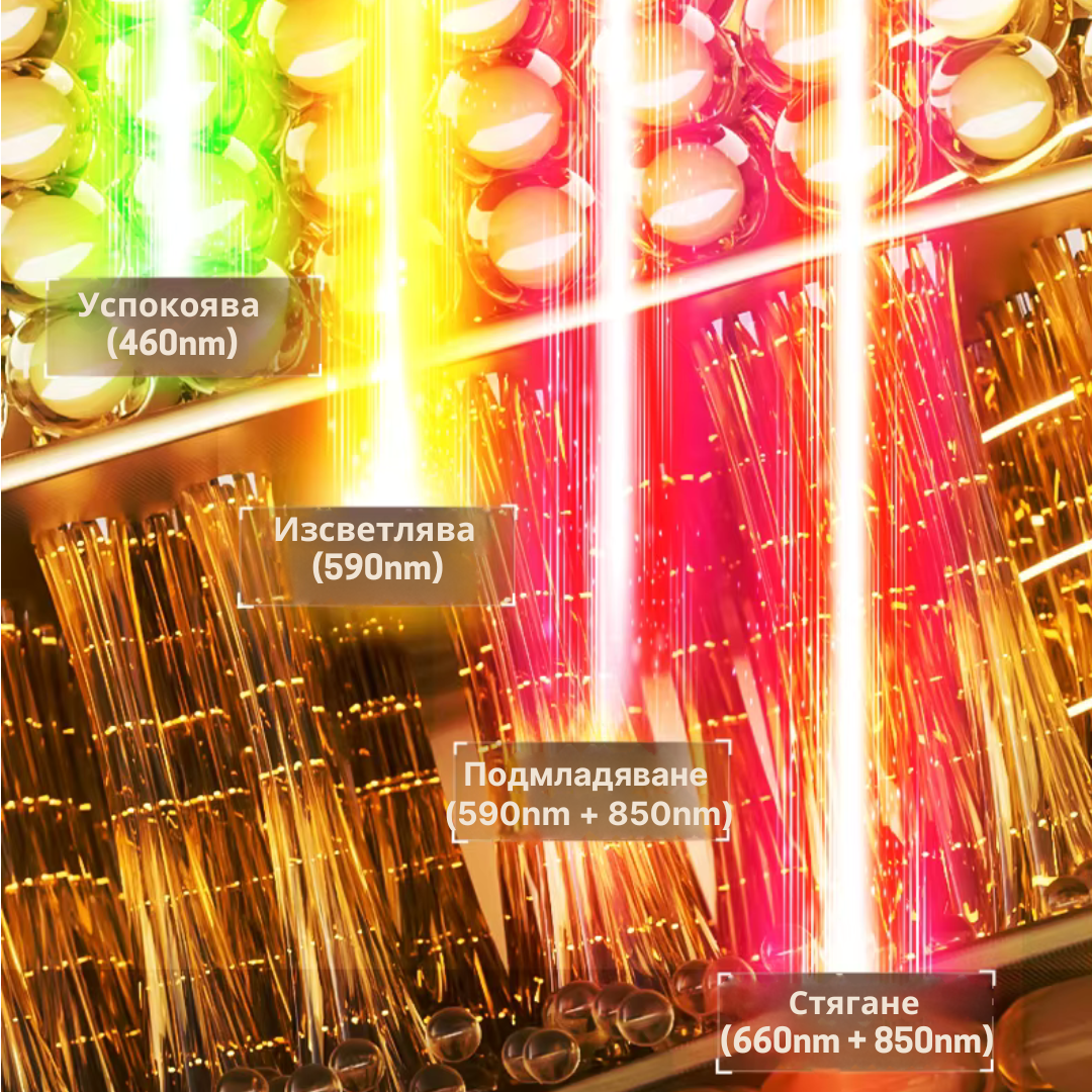 4D-LED-Gesichtsmaske mit Photonentherapie – 82 LEDs x 4 Lichtarten