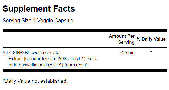 5-LOXIN Boswellia Serrata-Extrakt 125 mg – 60 Kapseln
