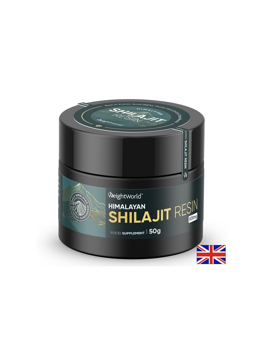 Gewichtsverlust – Shilajit + Ashwagandha, Kurkuma und schwarzes Müsli, 50 g Pulver, 62 Dosen