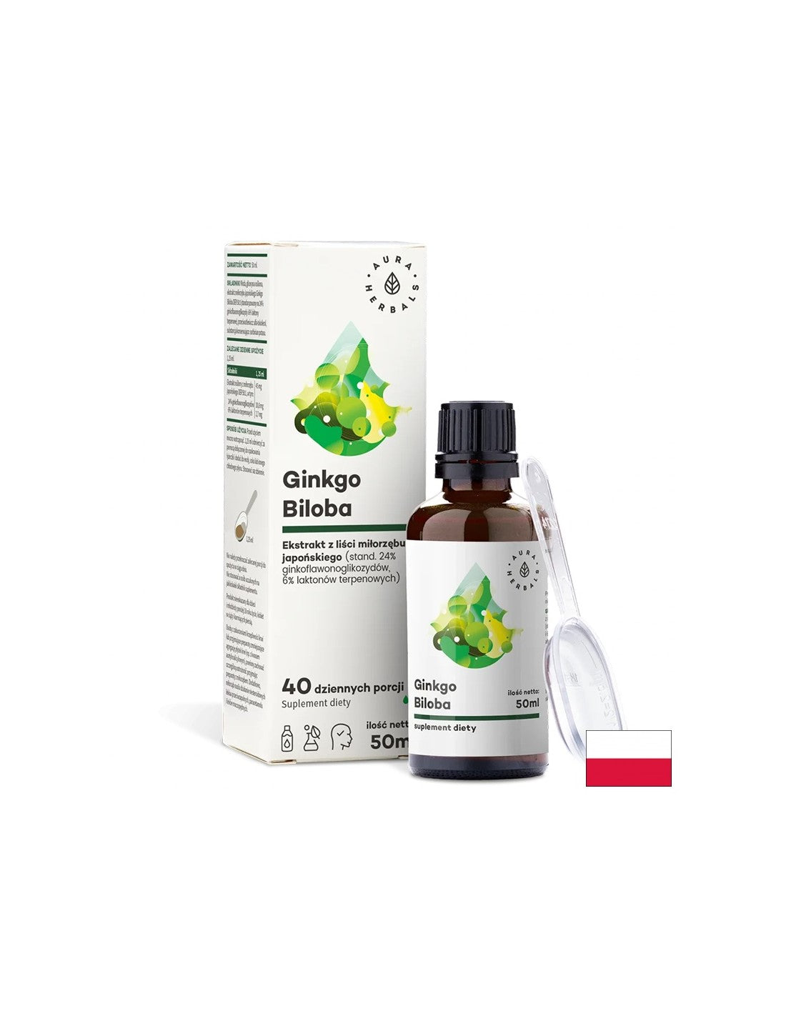 Durchblutung und Gehirnfunktion – Ginkgo Biloba, 50 ml <tc>Aura Herbals</tc>