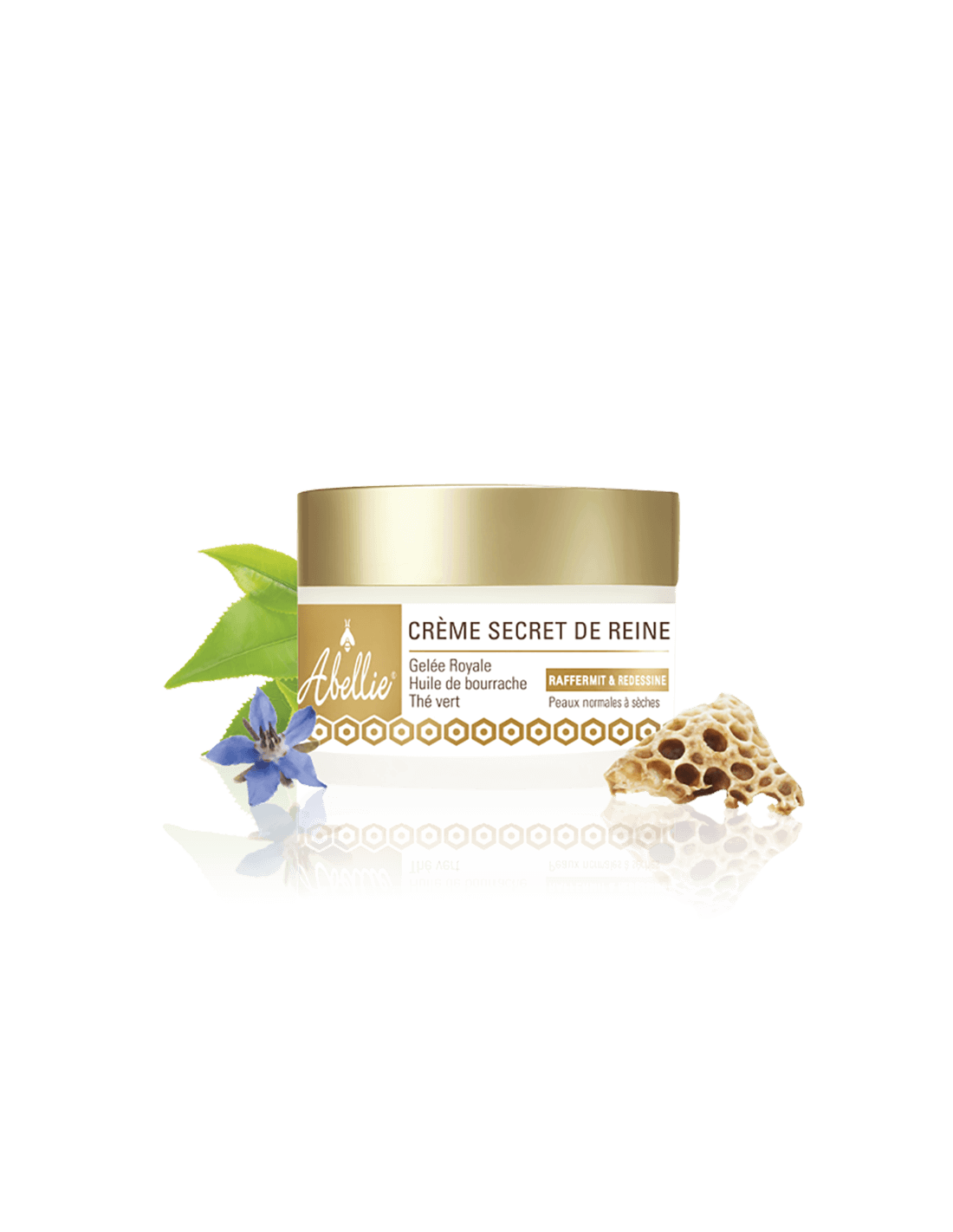 Gesichtscreme mit Borretschöl, Gelée Royale und grünem Tee BIO, 50 ml