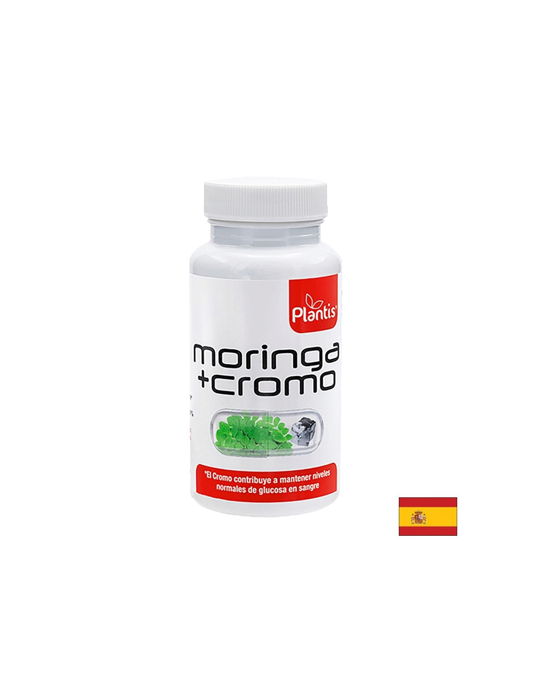 Gewichtsverlust und Appetitkontrolle – Moringa 500 mg & Chrom 40 µg – Moringa + Cromo Plantis®, 60 Kapseln
