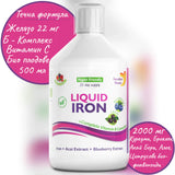Eisen mit B-Komplex und Bio-Frucht- und Kräuterextrakt 500 ml /Vegan/