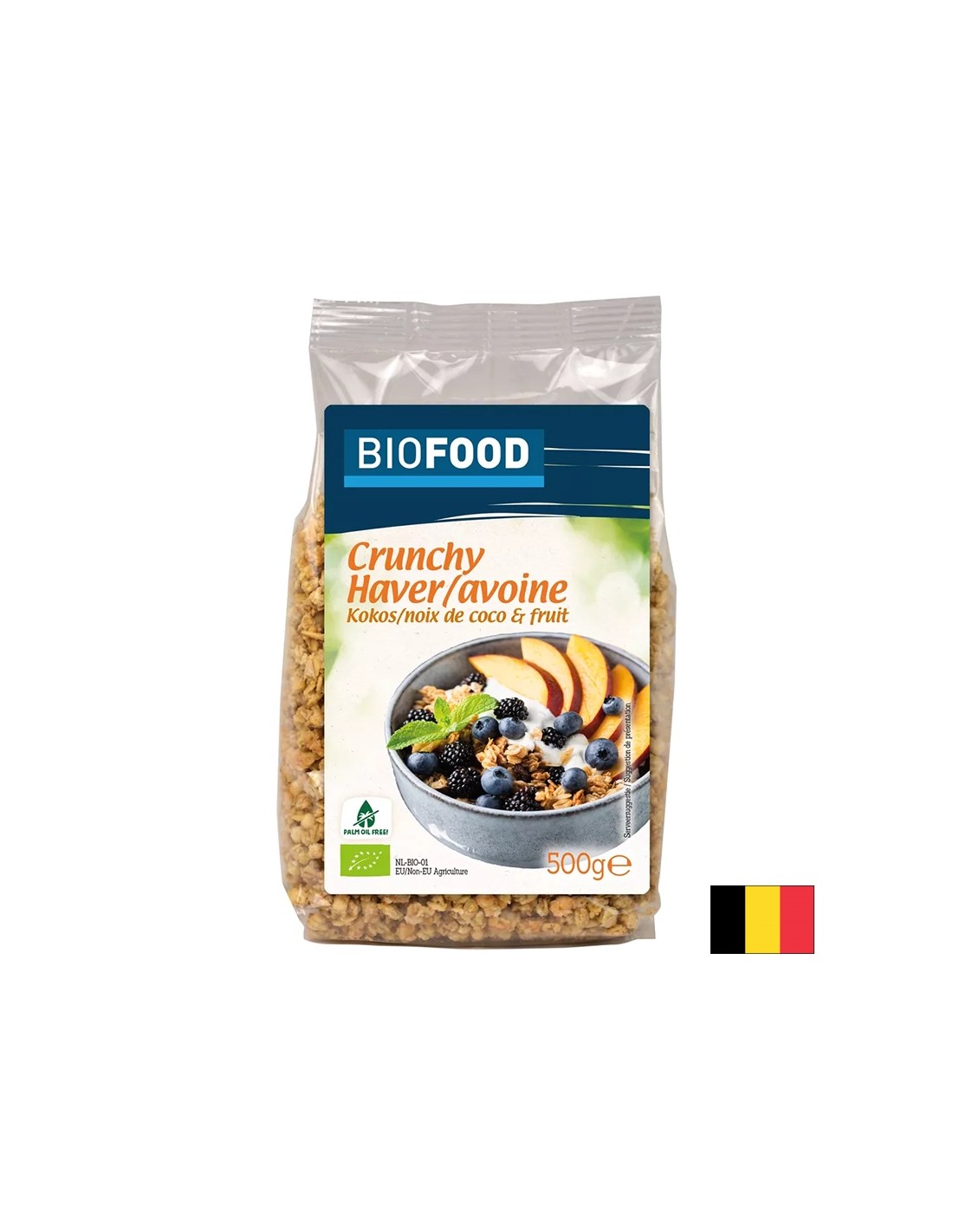 Knusprige Haferflocken mit Kokos und Früchten BIO, 500 g