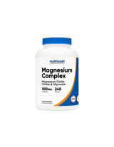 Nerven- und Muskelfunktion – Magnesiumkomplex, 500 mg x 240 Kapseln <tc>Nutricost</tc>
