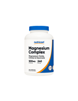 Nerven- und Muskelfunktion – Magnesiumkomplex, 500 mg x 240 Kapseln <tc>Nutricost</tc>