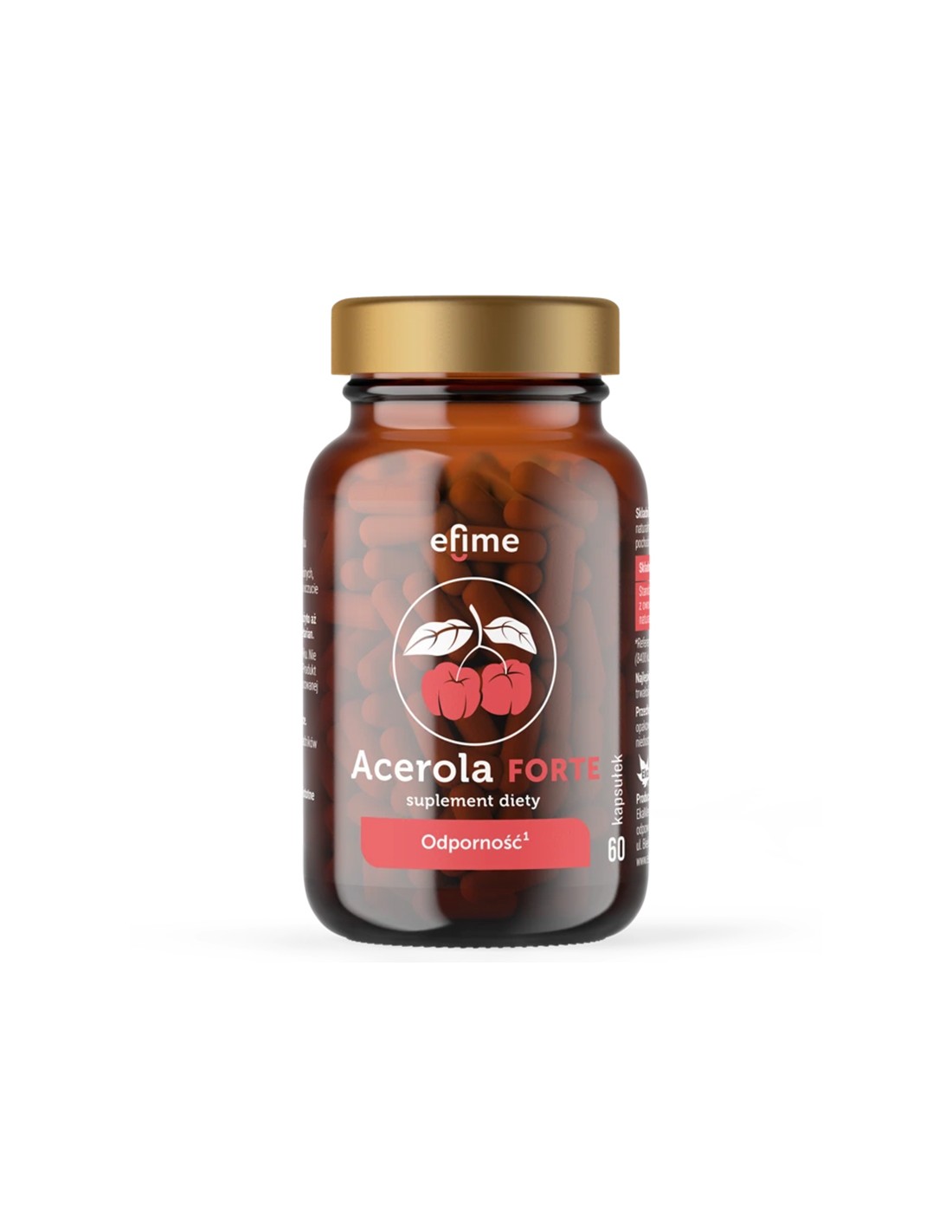 Immunität – Acerola FORTE Efime (natürliche Quelle von Vitamin C), 500 mg x 60 Kapseln