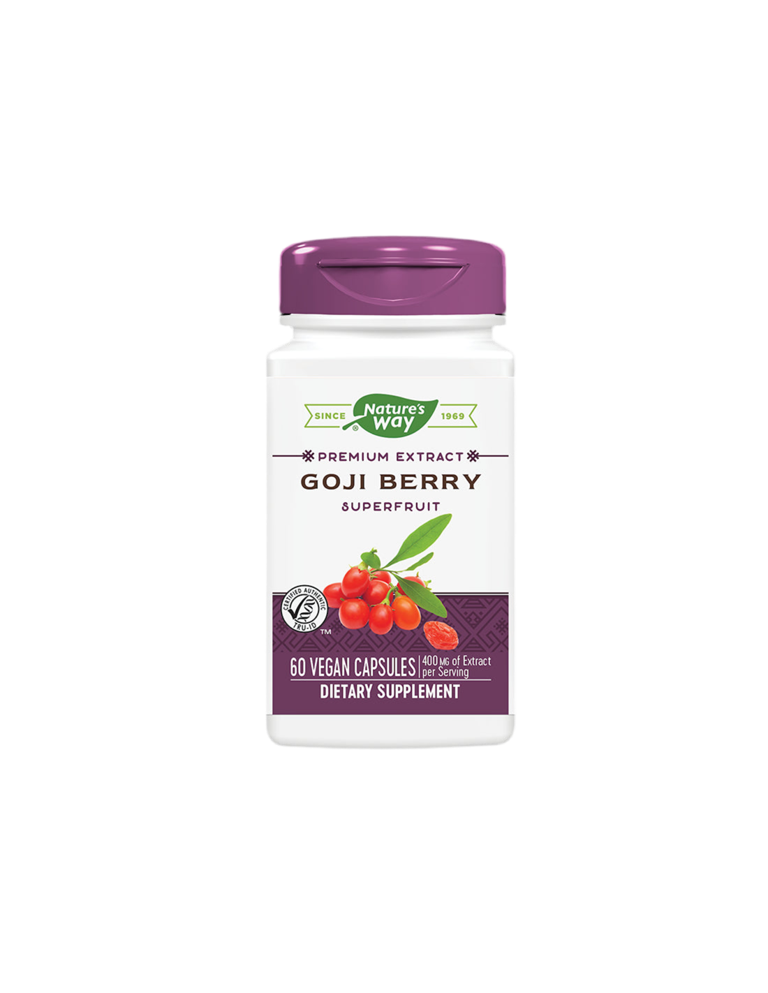 Goji-Beere – Premium-Extrakt – Immunität und Vitalität, 500 mg, 60 Kapseln