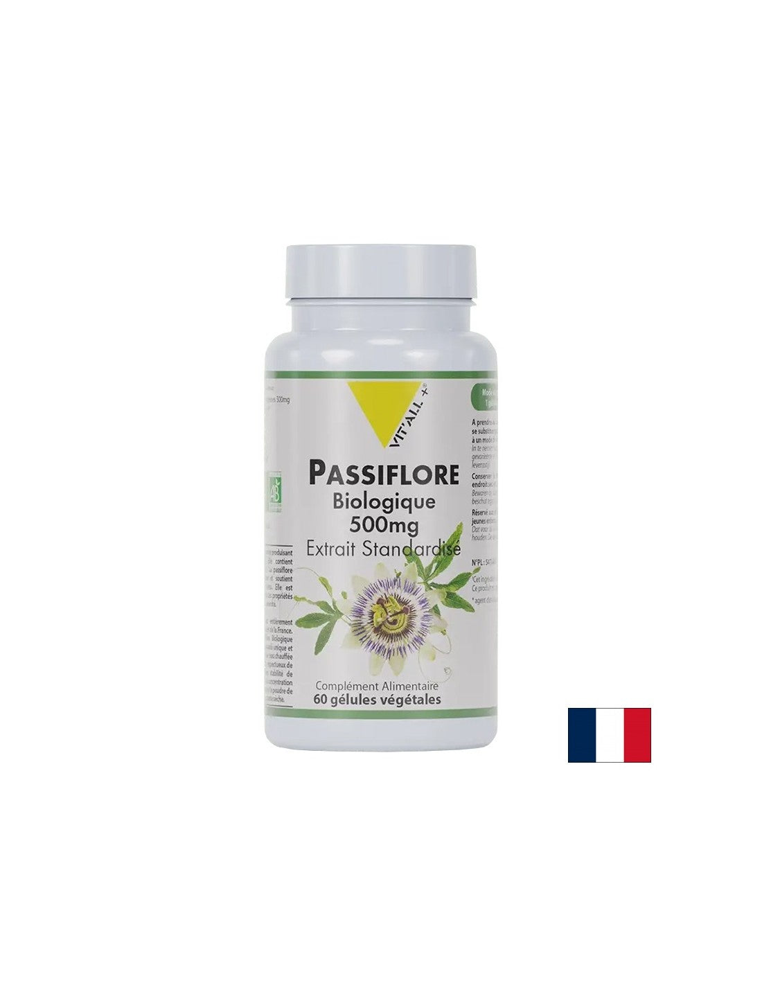 Stress und Schlaflosigkeit – Passionsblume, BIO, 500 mg x 60 Kapseln