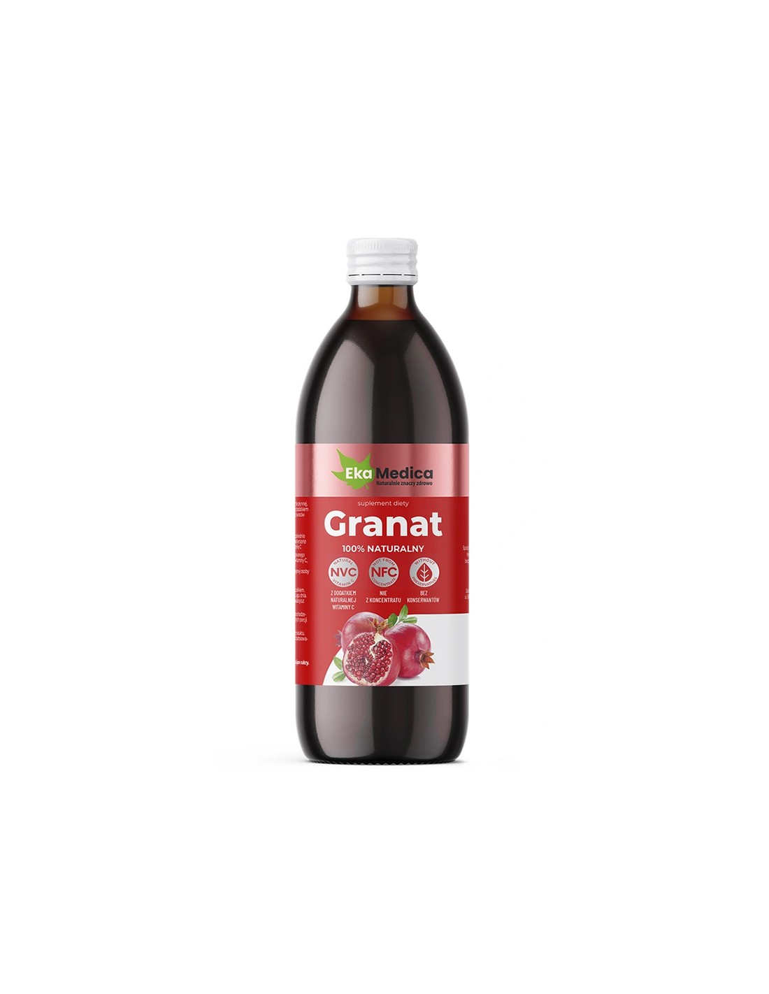 Granatapfelsaft mit Camu-Camu und natürlichem Vitamin C – Antioxidans und Energie-Tonikum, 500 ml, 10 oder 20 Dosen