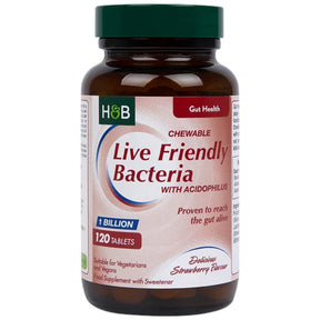 Live Friendly Bacteria | With Acidophilus Chewable 120 capsules - Nutra Best Europe