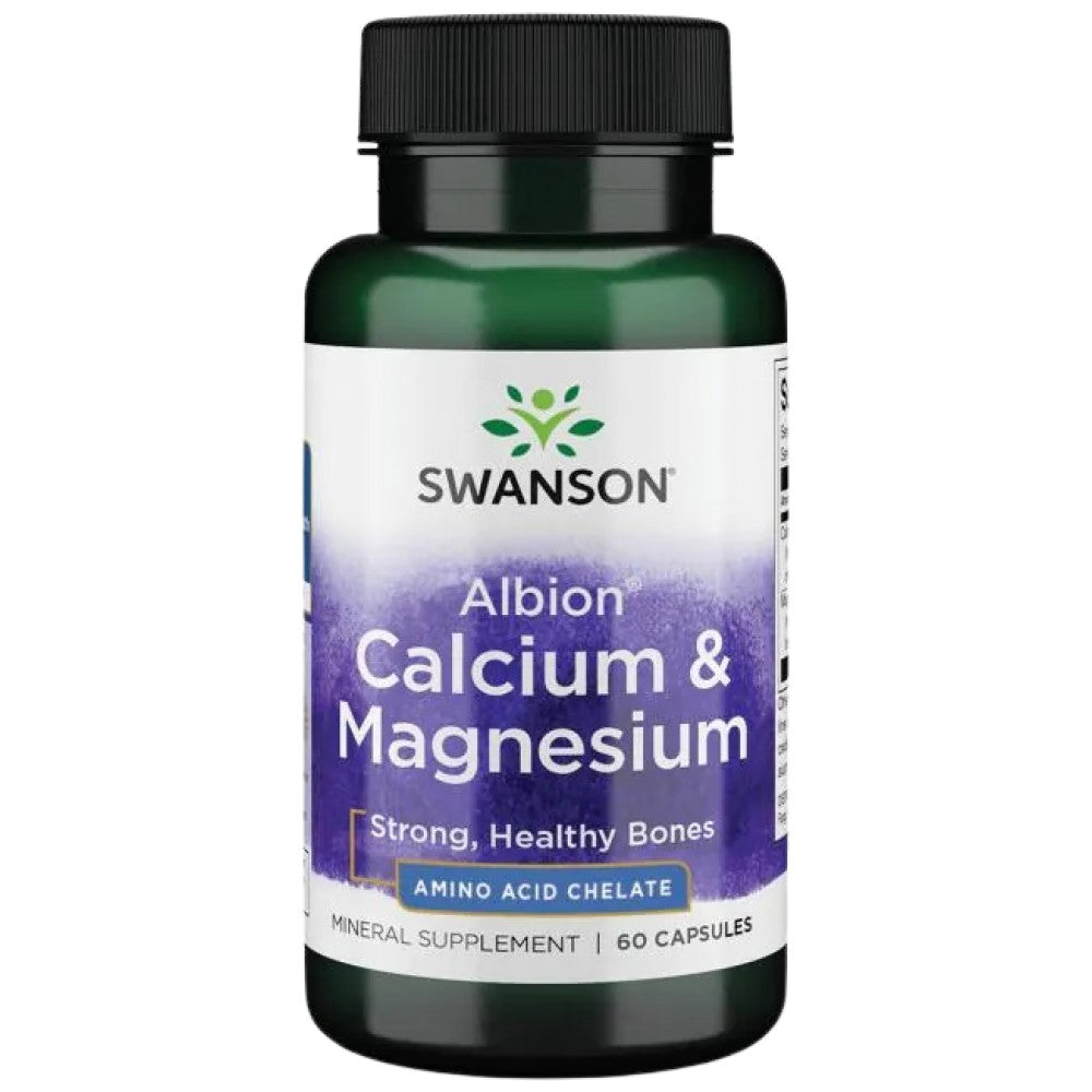 Albion chelatiert Calcium Magnesium 2: 1 60 Kapseln
