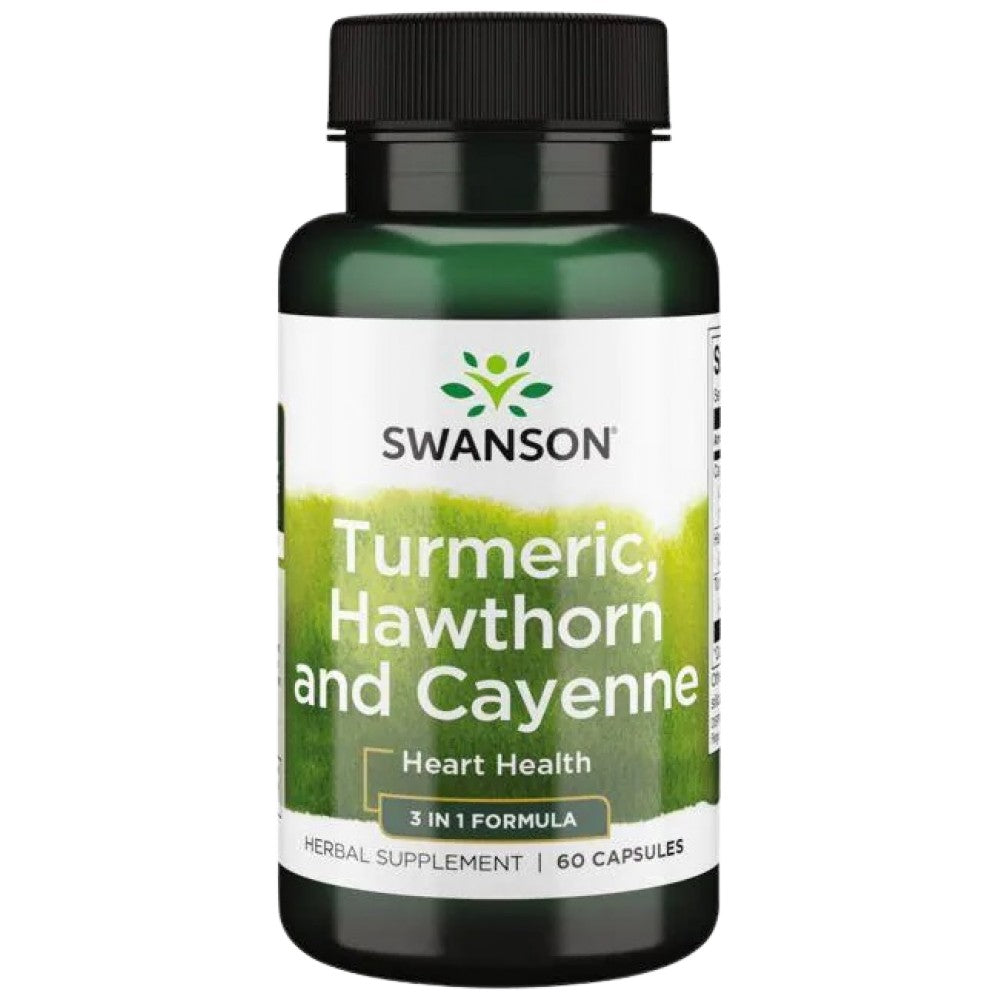 Kurkuma, Hawthorn und Cayenne 60 Kapseln
