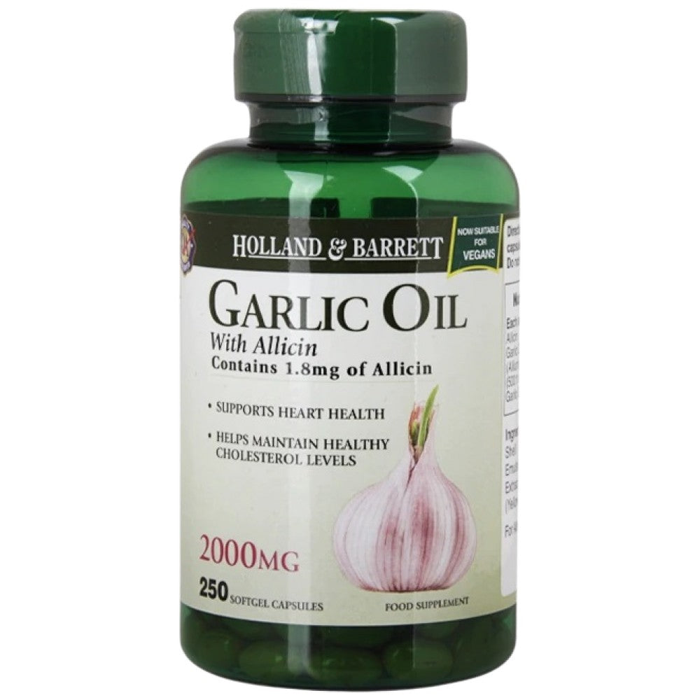 Knoblauchöl mit Allicin 2000 mg - 250 Kapseln
