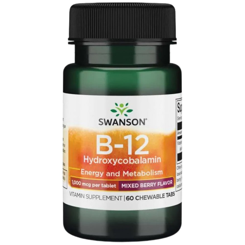 B-12 Hydroxycobalamin 1000 MCG 60 kaubare Tabletten