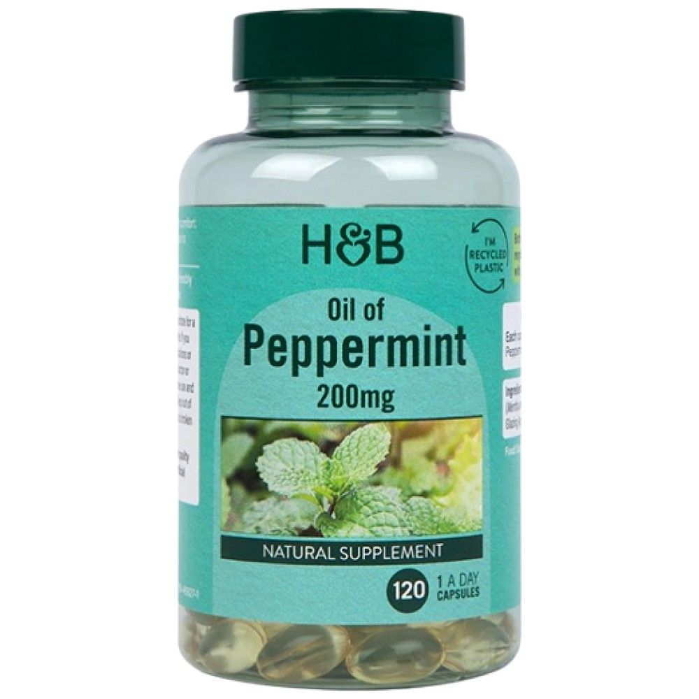 Öl der Pfefferminze 200 mg - 120 Kapseln