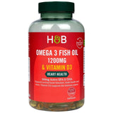 Omega 3 Fischöl 1200 mg & Vitamin D3 - 120 Gelkapseln