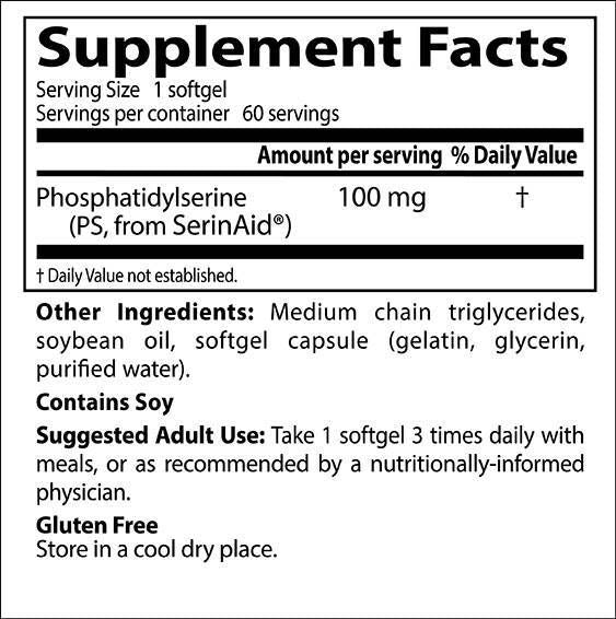 Phosphatidylserin 100 mg | Mit serinaid - 120 Kapseln