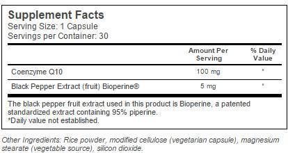 Bester CoQ10 mit Bioperin 100 mg - 120 Kapseln