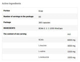 BCAA 2: 1: 1 1000 XTracaps - 360 Kapseln