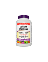 Calcium 600 mg + Vitamin D3 400 IE – Knochen- und Muskelsystem, 90 <tc>Webber Naturals</tc> Flüssige Weichkapseln