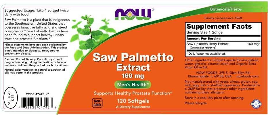 Saw Palmetto Extract 160 mg - 120 Gelkapseln