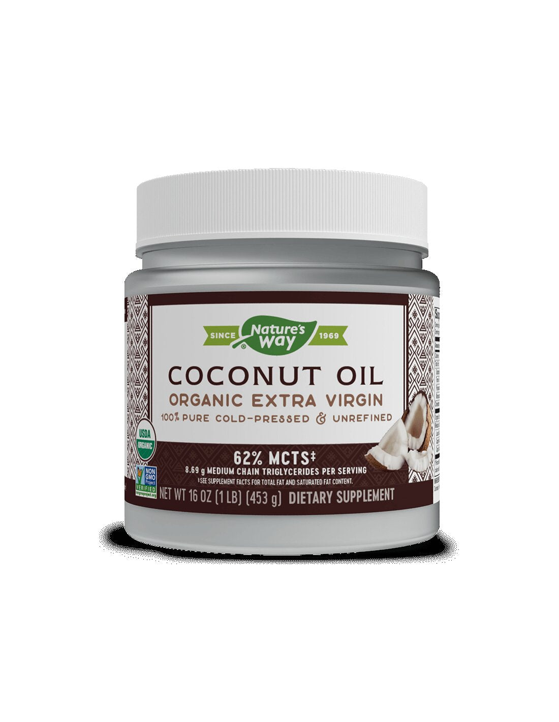 Kokosnussöl, 62 % MCT-Fettsäuren – Bio-Kokosnussöl extra vergine, 474 ml, 32 Portionen Nature's Way