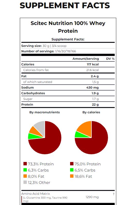 100% Molkeprotein / 1,00 kg