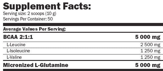 Glutamin + BCAA / aromatisiert 0,530 kg