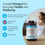 Omega 3 2000 mg/EPA 660 mg, DHA 440 mg/Reines Fischöl/240 Kapseln, 120 Dosen/ <tc>Nutravita</tc>