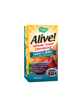 Alive Men's 50+ Multivitamins for men 50+, 30 tablets Nature's Way - Nutra Best Europe