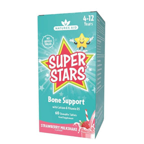 Super Stars Kids Bone Support / 60 Chewable tablets NaturesAid - Nutra Best Europe