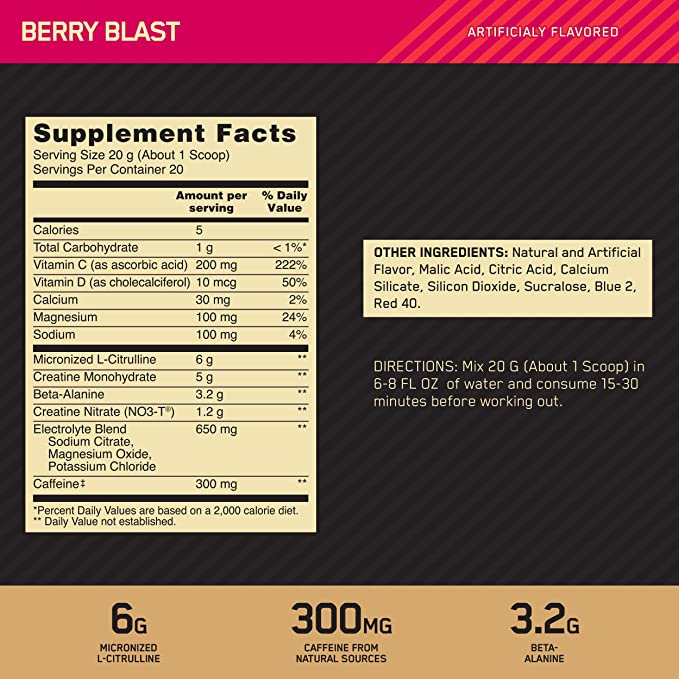 Gold Standard Pre Workout Fortgeschrittene - 0,420 kg