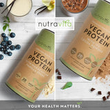 Veganes Protein + Enzyme - 750 g (Vanille) <tc>Nutravita</tc>
