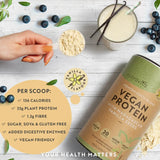 Veganes Protein + Enzyme - 750 g (Vanille) <tc>Nutravita</tc>