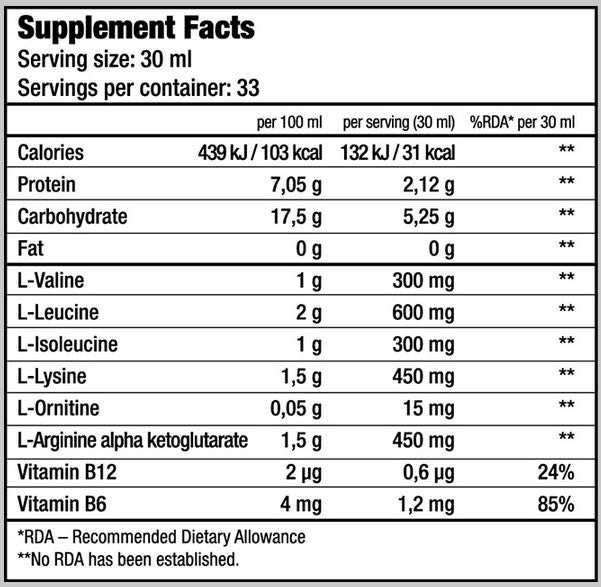 Flüssigkeit BCAA 1000 ml.