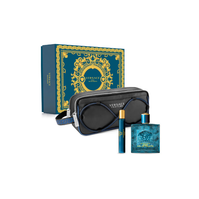 <tc>VERSACE</tc> Eros Pour Homme Eau de Toilette Spray 100 ml Set 3 Stück