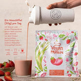 Veganer Proteinpulver Erdbeer - 600 g aus Deutschland - Alpha -Lebensmittel gemacht