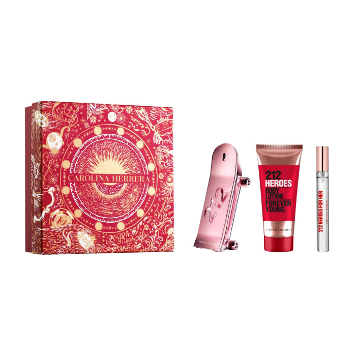 <tc>CAROLINA HERRERA</tc> 212 Heroes For Her Eau de Parfum Spray 80ml Set 3-teilig Weihnachten 2023