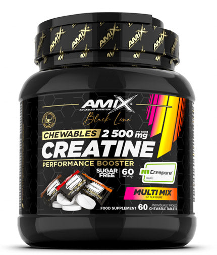 Schwarze Linie Kreatin Creapure 2500 mg Null Zucker/60 Kauen
