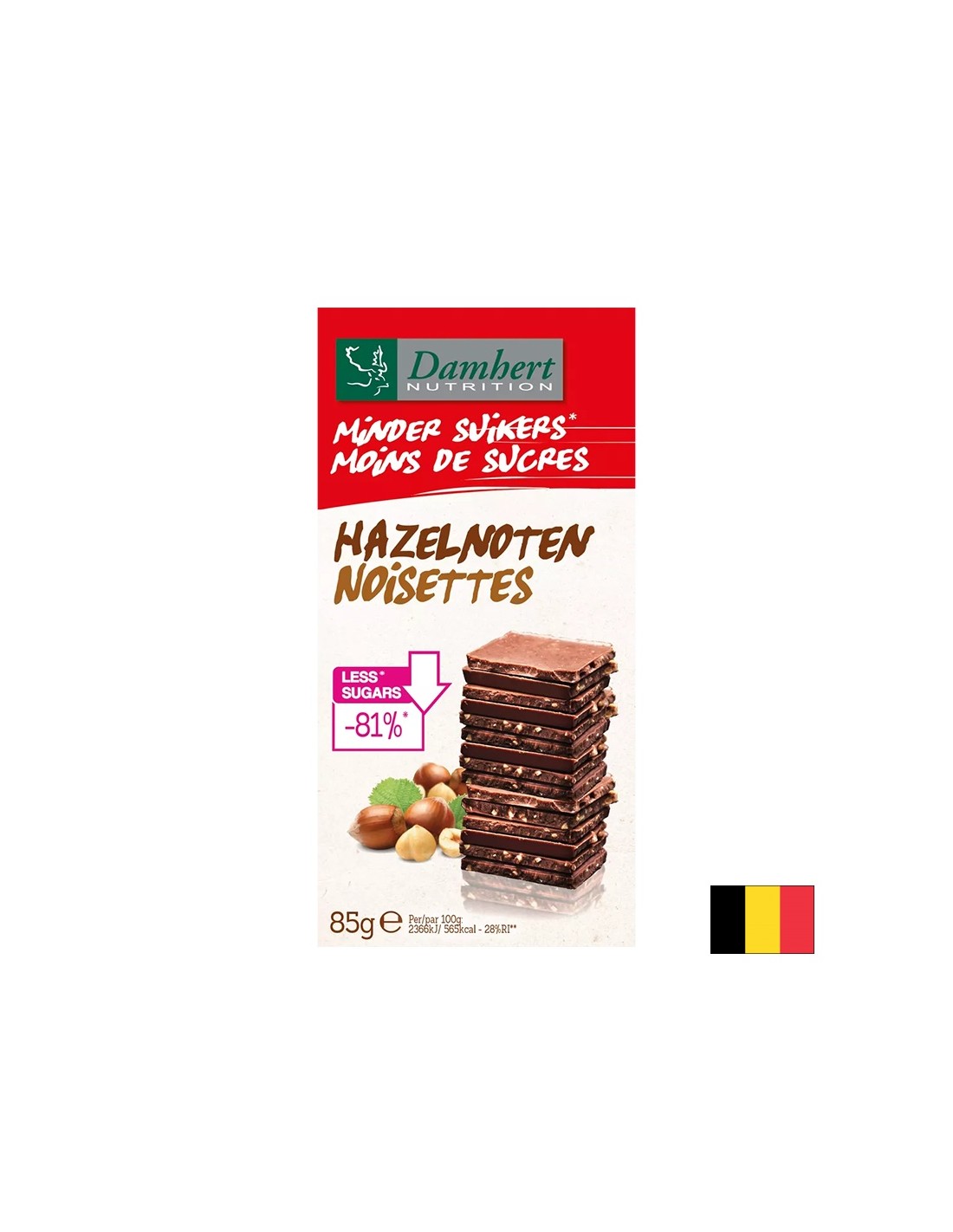 Milchschokolade mit Haselnüssen (zuckerfrei), 85 g