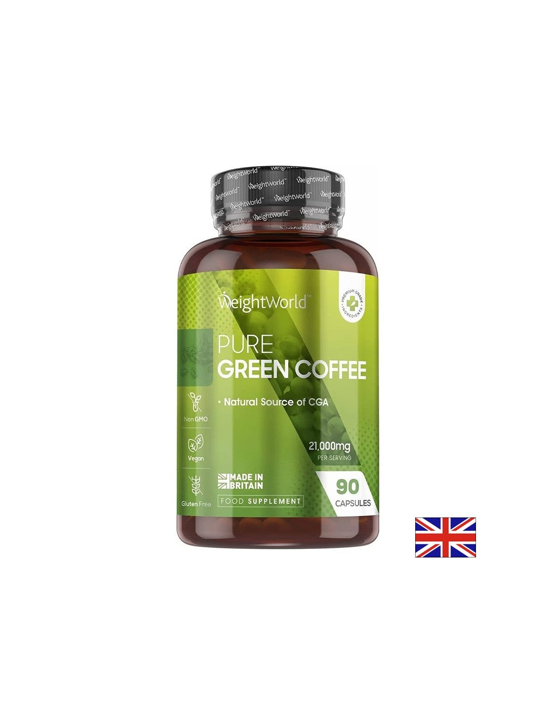 Gewichtserhaltung – Grüner Kaffee, 90 Kapseln Weight World