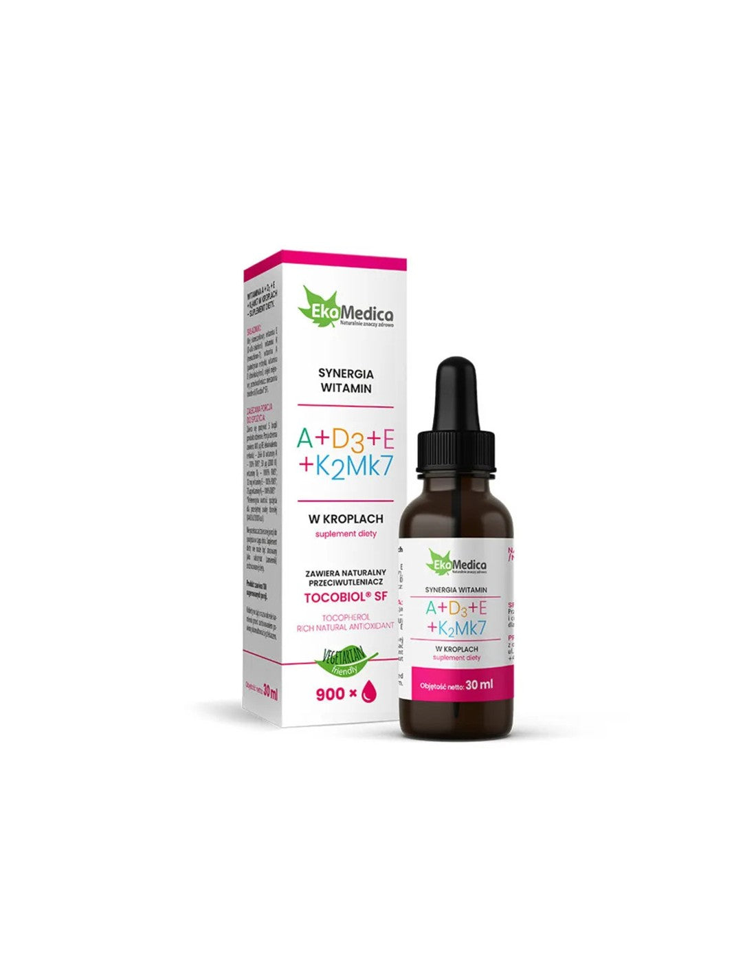 Antioxidans – Vitamine A + D3 + E + K2 (Mk7), Tropfen 30 ml EkaMedica