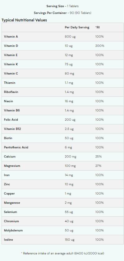 A - Z Multivitamin – 90 Tabletten